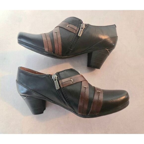 Pikolinos Lille Leather Heeled Pilgrim Bootues w Strap Details Sz. 37 / 6.5-7 - Picture 10 of 13